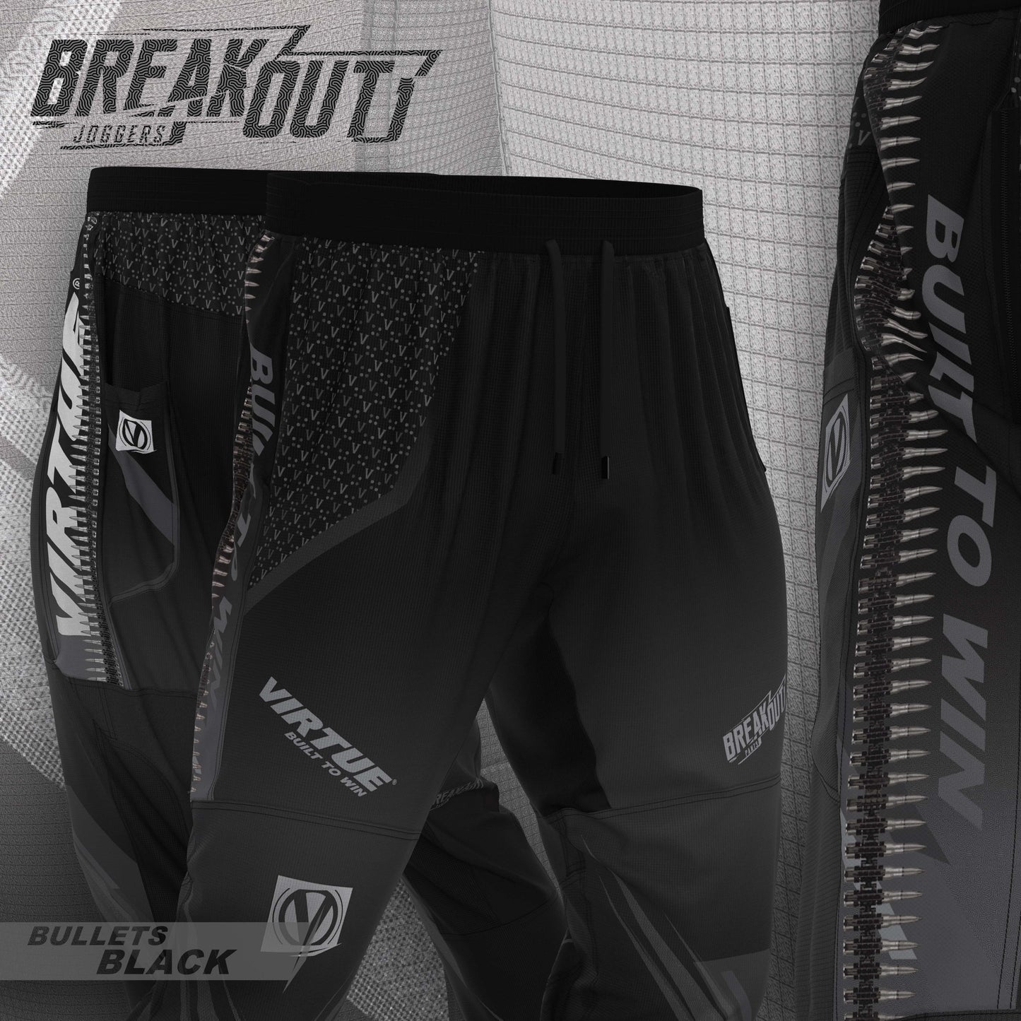 Virtue Breakout Jogger - Bullets Black